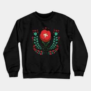 Poppy Love Folk Art Crewneck Sweatshirt